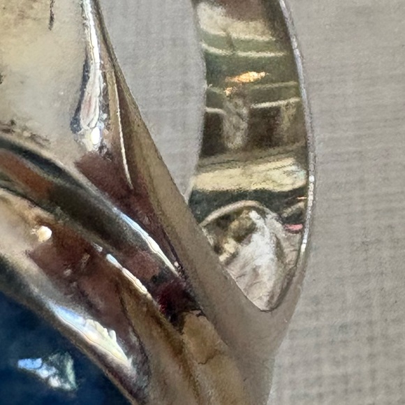 Sterling Silver & Denim Lapis Cabochon Ring - Picture 6 of 12